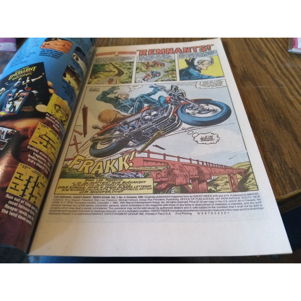 The Original Ghost Rider Rides Again #4 (October 1991 Marvel Comics) - Picture 3 of 5